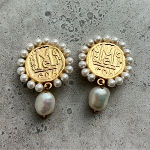 Nicolao Earrings Éliou - pearls - gold - Clip